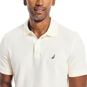 Nautica Men's Cream Polo Shirt, Size XL